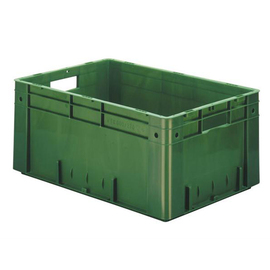 stackable container Rainbow Line Euronorm PP green closed | reinforced 51 ltr | 600 mm x 400 mm H 270 mm product photo