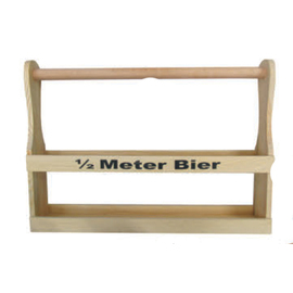Biertragerl "1/2 METER BIER" wood for 7 bottles | 520 mm x 90 mm product photo