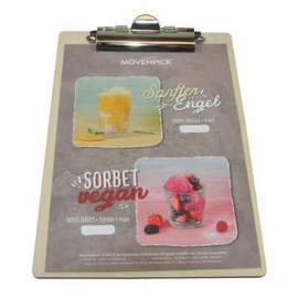 sundae menue holder clip board DIN A5  L 250 mm  W 170 mm product photo