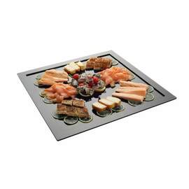 presentation plate plastic black square 450 mm x 450 mm product photo