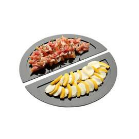 presentation plate with 2-part plastic black semicircle Ø 450 mm product photo