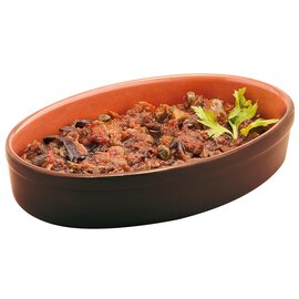 CLEARANCE | oven tin LINEA 1870 clay brown oval 3.0 ltr 360 mm  x 240 mm  H 49 mm product photo