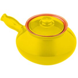 potato pot LINEA GOURMET 2.5 ltr clay with lid yellow  Ø 210 mm  H 190 mm  | long handle product photo