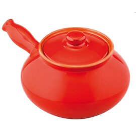 potato pot LINEA GOURMET 2.5 ltr clay with lid red  Ø 210 mm  H 190 mm  | long handle product photo