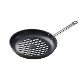 grill pan perforated aluminium | long handle  Ø 320 mm product photo
