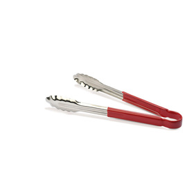 buffet tongs stainless steel red L 300 mm product photo