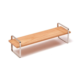 table frame stainless steel wood L 450 mm x 120 mm H 120 mm product photo
