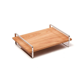 table frame stainless steel wood L 350 mm x 250 mm H 120 mm product photo