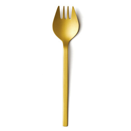rice fork | stainless steel | golden coloured  | 148 mm product photo