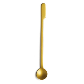 appetiser spoon | stainless steel | golden coloured  | 135 mm product photo