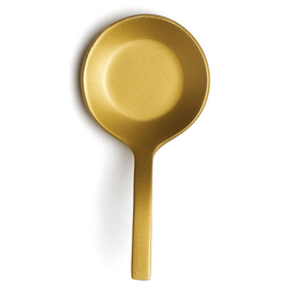 tasting spoon | fingerfood spoon round | stainless steel | golden coloured  | 86 mm product photo