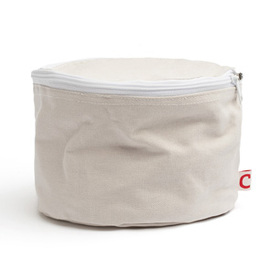 thermo bread bag with lid cotton beige  Ø 200 mm H 130 mm product photo