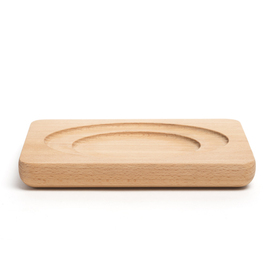 Oval wooden coaster, 200 x 140 x H 25 mm product photo