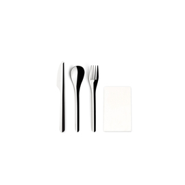 cutlery set stainless steel knife | fork | spoon | napkin product photo
