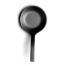 tasting spoon | fingerfood spoon round | stainless steel | black  | 86 mm product photo