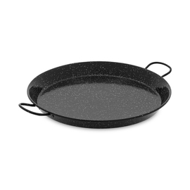 paella pan steel enamelled | black | flat  Ø 300 mm | 2 handles product photo