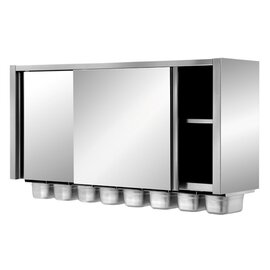 wall cabinet 1200 mm  x 400 mm  H 820 mm with 5 GN containers product photo
