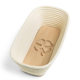 bread mould long with wooden floor four-leaf clover bread weight 1000 g L 290 mm product photo