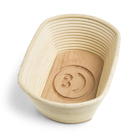 bread mould oval with wooden floor smiley bread weight 1000 g L 250 mm product photo