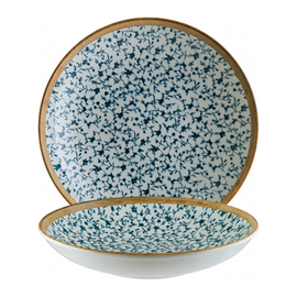 plate deep Ø 250 mm CALIF bonna Bloom porcelain with decor floral white | blue product photo