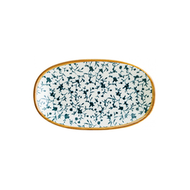 platter 150 mm x 90 mm oval CALIF bonna Gourmet porcelain decor floral white | blue product photo