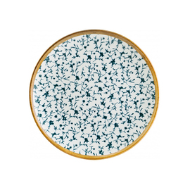 plate flat Ø 230 mm CALIF bonna Gourmet porcelain with decor floral white | blue product photo