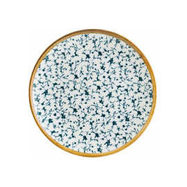 plate flat Ø 230 mm CALIF bonna Gourmet porcelain with decor floral white | blue product photo