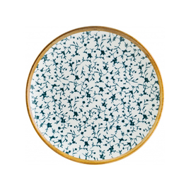 plate flat Ø 250 mm CALIF bonna Gourmet porcelain with decor floral white | blue product photo
