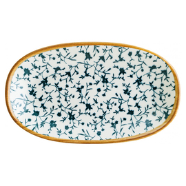platter 335 mm x 195 mm oval CALIF bonna Gourmet porcelain decor floral white | blue product photo