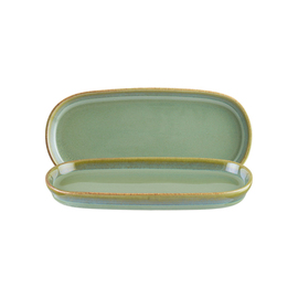 platter deep oval 230 ml 210 mm x 100 mm HYGGE SAGE porcelain green product photo