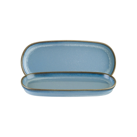 platter deep oval 230 ml 210 mm x 100 mm HYGGE SKY porcelain blue product photo
