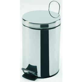 pedal bin Valette 5 ltr stainless steel hinged lid with pedal Ø 210 mm  H 320 mm product photo