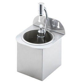 scoop dryer | scoop basin for wall mounting Silver PRESSURESTOP Unlimited | 122 mm x 143 mm H 150 mm | holder product photo