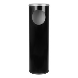Standing ashtray with wastepaper basket, black product photo