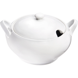 Soup tureen with lid, pure white hotel porcelain, Isabell series, H. 17.5 cm, 3.5 liters product photo