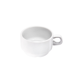 Coffee cup, stackable, pure white hotel porcelain, Isabell series, 0.2 liters product photo