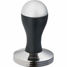 Tamper made of stainless steel, with black handle, Ø 58 mm, 90 mm height product photo