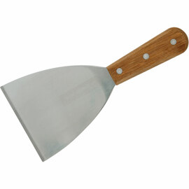 Dough spatula with wooden handle, stainless steel, length 22 cm product photo