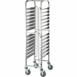Tray trolley made of stainless steel, suitable for 14 x GN 1/1, 380 x 550 x 1735 mm (W x D x H) product photo
