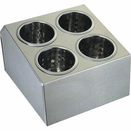 Stainless steel cutlery container for 4 cutlery quivers product photo