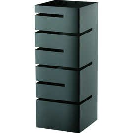 Low buffet stand, angled inserts, 150x150x355 mm (WxDxH), black product photo