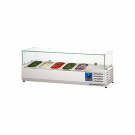 Starline pizza cooling attachment with glass cover, 5x GN1/4 product photo