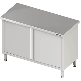 Pass-through cabinet with hinged doors, 800x600x850 mm, without upstand, welded product photo