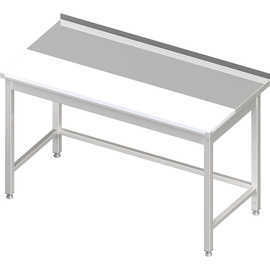 Work table without base, 800x700x850 mm, with flush-mounted PE cutting board, with upstand, welded product photo