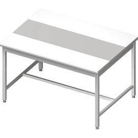 Central work table with central strut, 1000x1200x850 mm, two flush-mounted PE cutting plates, without upstand, welded product photo
