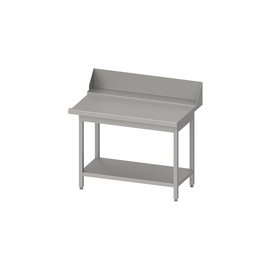 Drain table "PRO", basket guide with gradient, with base plate, 800x750x880 mm, right-hand side, with upstand 200 mm, welded product photo