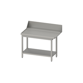 Drain table "PRO", basket guide with gradient, with base plate, 800x750x880 mm, left-hand side, with upstand 200 mm, welded product photo