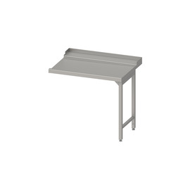 Drain table, basket guide with gradient, on two legs 1600x750x880 mm, mounting side right, with upstand, welded product photo