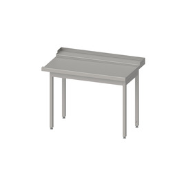 Drain table, basket guide with gradient, without base plate 1800x750x880 mm, mounting side right, with upstand, welded product photo