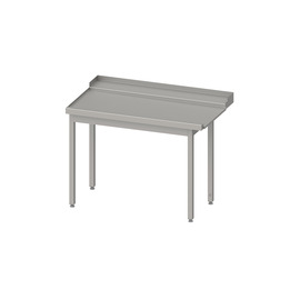 Drain table, basket guide with gradient, without base plate 800x750x880 mm, mounting side left, with upstand, welded product photo